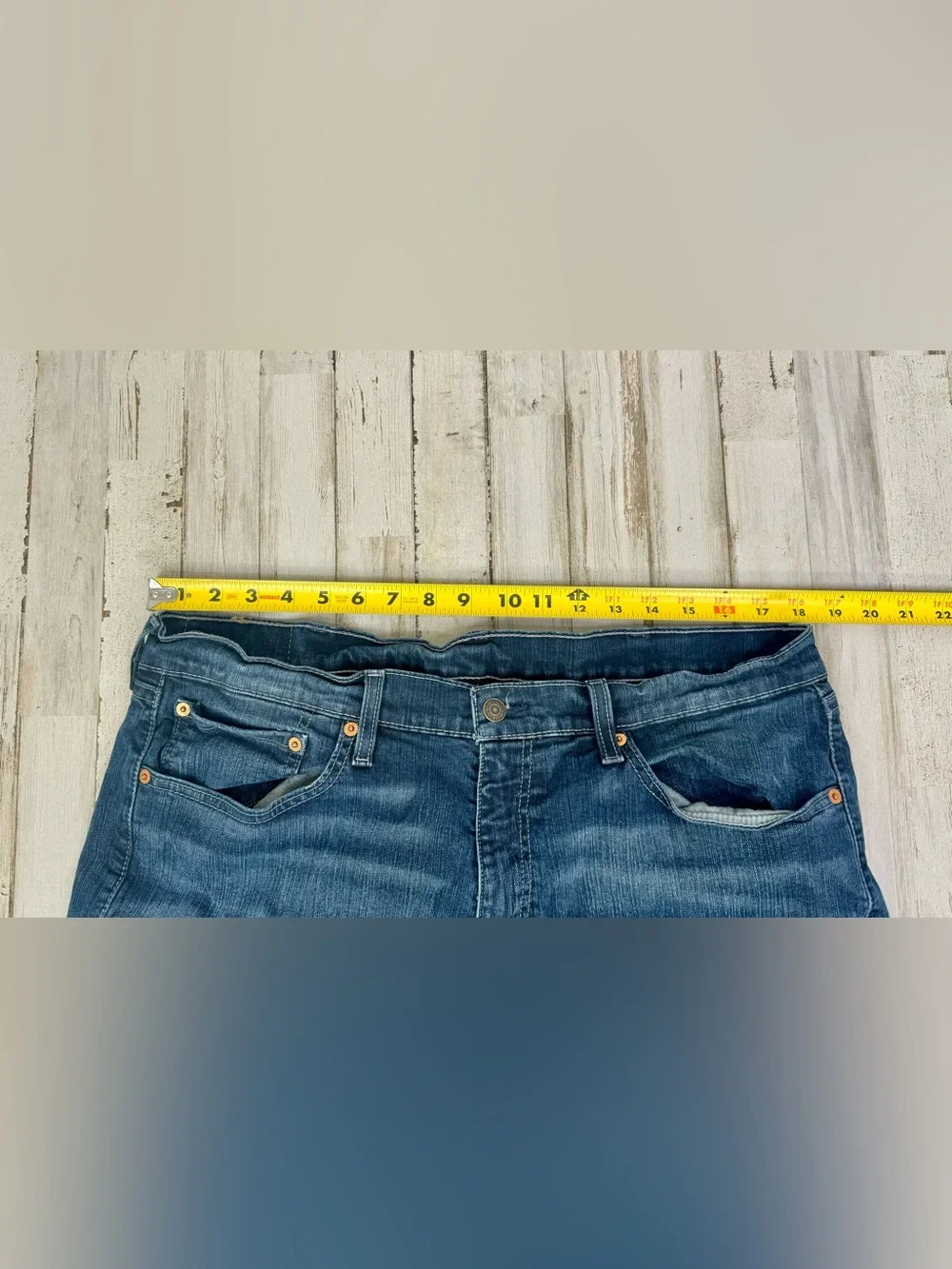 Levi's Men's 505 Regular Fit 38x30 Denim Jeans Medium Stonewash